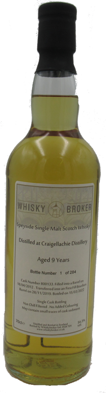 70cl, 9yo Distilled at Craigellachie Distillery
